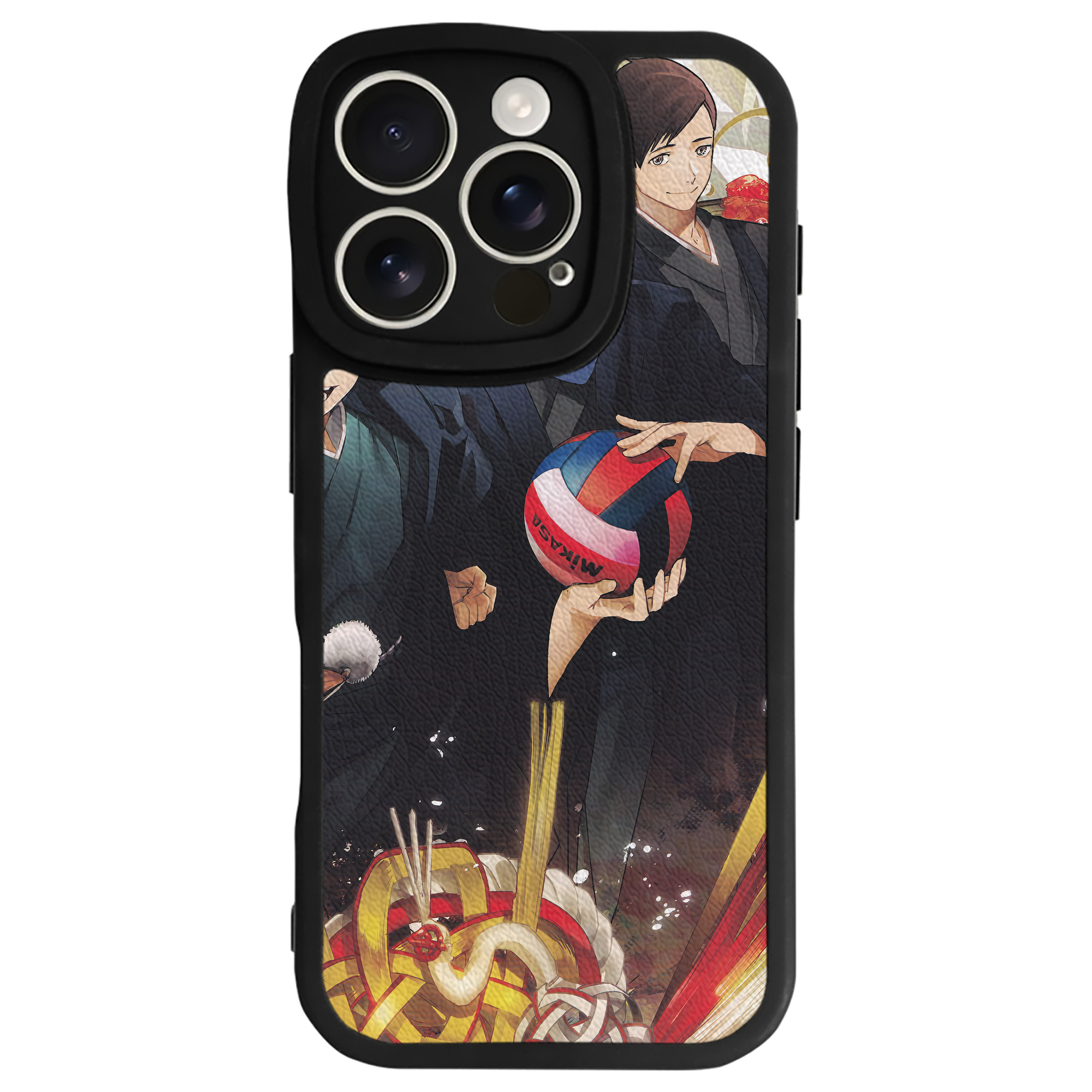 （画像用） ハイキュー!! Haikyu!! 【iPhone 16シリーズ対応】シリコンスマホケース（レザー調） 材質：シリコン